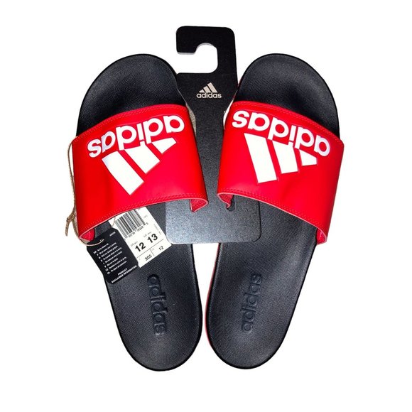 adidas | Shoes | Adilette Comfort Slides Mens 2 Vivid Red  display picture 1